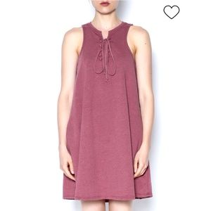 N SUPPY Sleeveless A Line Lace Up Dress Pale Rose